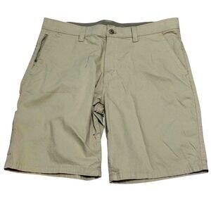 Weatherproof Mens Ripstop Utility Shorts Khaki Tan Size 36 Cargo Hiking Workwear